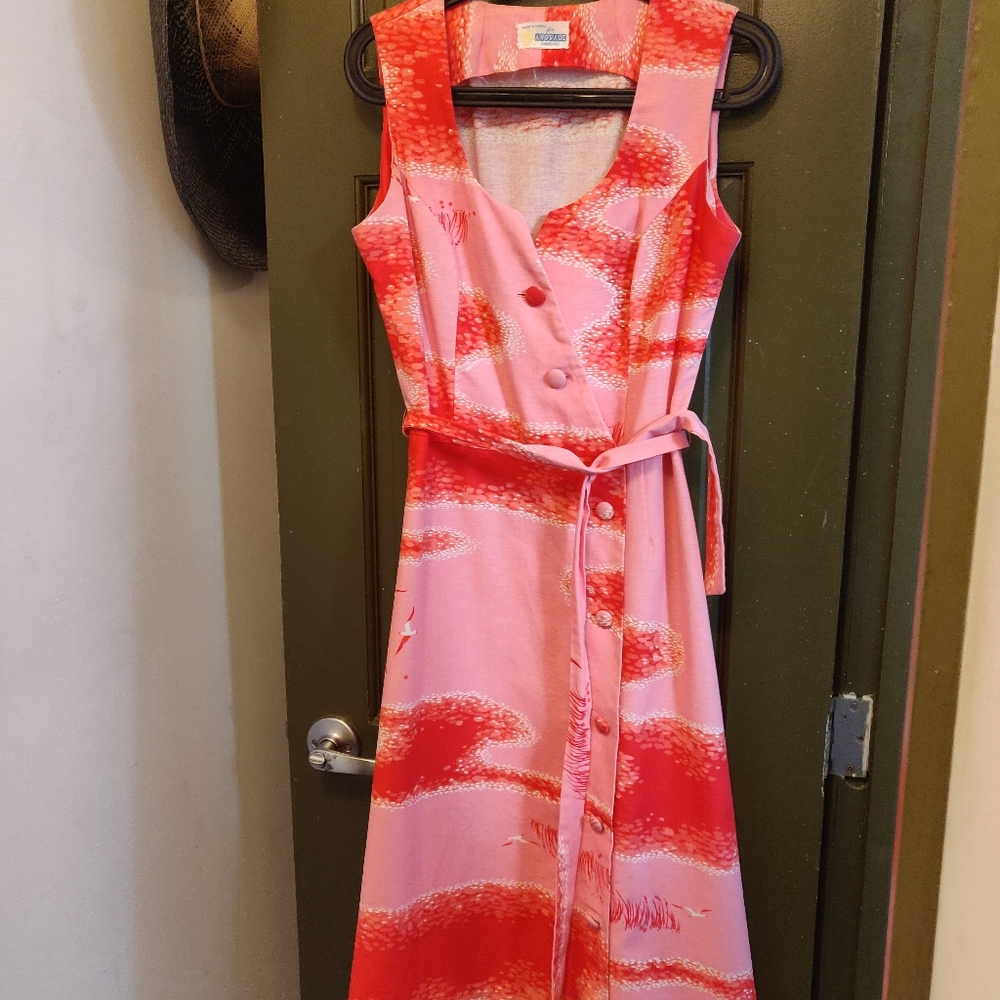 Andrade Honolulu 60s Hawaiian Asymmetrical Dress